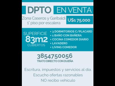 Departamentos Venta Santiago Del Estero Vendo Dpto. 3 dormitorios