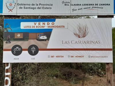 Terrenos Venta Santiago Del Estero DUEO VENDE LOTES EN MANOGASTA DE 20 X 40M2