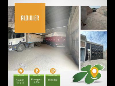 Oficinas y Locales Alquiler Santiago Del Estero Galpon 17x13 calle Dorrego LB